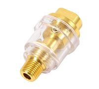 Akozon Lubrificatore Professionale Mini Oliatore in Accessorio per Utensili Pneumatici in Rame 1/4 Pollici Npt Colore Oro
