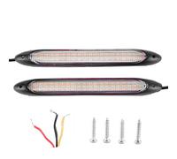 Akozon Luci Diurne LED Auto, 1 Paio Striscia per Luci di Marcia Diurna a LED Impermeabile Luce Universale per Auto, Luce Bianco Giallo, Lampada LED DRL per Auto Ad Alta Luminosità(34.5cm)