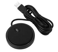Akozon M2 Microfono a pickup a 360° con cavo USB lungo da 2 m, microfono video omnidirezionale, computer tascabile, nero