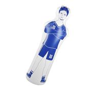 Akozon Manichino Gonfiabile da Allenamento per Calcio 40x160 Cm Sacco da Boxe da Calcio per Boxe, Basket Ed Esercizi, Attrezzatura Sportiva Portatile in PVC con Base Pesata (Blue)