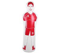 Akozon Manichino Gonfiabile da Allenamento per Calcio 40x160 Cm Sacco da Boxe da Calcio per Boxe, Basket Ed Esercizi, Attrezzatura Sportiva Portatile in PVC con Base Pesata (Rosso)