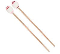 Akozon Marimba Mallets 1 Coppia di Bastoncini a Base di Lana per Manico in Acero Portatili per Strumenti a Percussione per la Casa (Polo in legno dalla testa bianca)