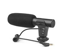 Akozon Microfono DV Compatto con Jack da 3,5 Mm e Attacco Hot Shoe per Fotocamera per Smartphone, Registrazione Audio Avanzata per Interviste, Vlogging per Film