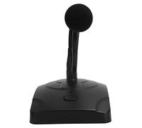 Akozon Microfono per Conferenze Cablato con Cavo XLR da 5 M Microfono a Collo di Cigno per Computer, a Collo di Cigno da Podio da Tavolo Capacitivo da Tavolo per Conferenze con Push to Talk