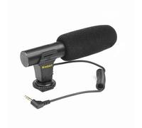 Akozon Microfono Stereo con Supporto per Slitta Calda Mini Microfono DV Jack da 3,5 Mm Portatile per Interviste di Registrazione di Pellicole Fotografiche