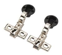 Akozon Mini Cerniere per Porte in Vetro da 2 Pezzi da 26 Mm per Armadi - Cerniera Resistente in Acciaio Laminato a Freddo con Funzionamento Regolare per ante di Armadi in Vetro (Mezza copertura)