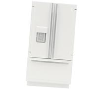 Akozon Mini Frigorifero in Legno Modello 1:12 Accessori per Mobili per Casa delle Bambole, Frigorifero in Miniatura per Casa delle Bambole 1:12, Puntello da Cucina Ad Alta Simulazione Modello (WHITE)