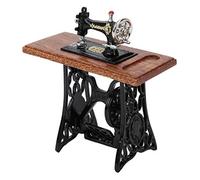 Akozon Mini Macchina da Cucire Vintage in Scala 1:12 per Accessori di Mobili per Box/Cover delle Bambole - Macchina da Cucire in Miniatura Perfetta per Box/Cover delle Bambole in Scala 1:12