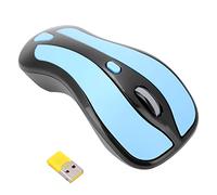 Akozon Mini mouse 2 in 1 Gyro Wi Fi da 2,4 g, con rotazione massima di 1600 dpi, con ricevitore nano USB, per computer, laptop, smart TV Field (blu e nero)