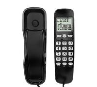 Akozon Mini Wall Telephone con ID Chiamante per Home Office & Hotel - Display LCD, 38 Ricordi in Arrivo, Telefono Fisso (BLACK)