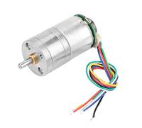 Akozon Motore di Ingranaggi Encoder 12v CC (25GA-310-128) con Ingranaggi in Metallo, velocità Regolabile, Ideale per Apri Finestre e Porte (DC12 30RPM)