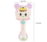 Akozon Musica Elettronica per Bambini in Naval Rattle - Simpatico Cartoni Animati Che Scuotono le Campane a Mano - Luci Morbide e Suoni Dolci per lo Sviluppo del Bambino (Roseo)