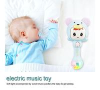 Akozon Musica Elettronica per Bambini in Naval Rattle - Simpatico Cartoni Animati Che Scuotono le Campane a Mano - Luci Morbide e Suoni Dolci per lo Sviluppo del Bambino (BLUE)