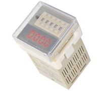 Akozon O111ROM DH48J Relè Contatore Elettronico Digitale a 8 Pin LCD 8A con Timer di Ritardo 0-999900 - Soluzioni di Conteggio Versatili per l'automazione (12VAC/DC)