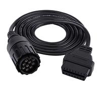 Akozon OBD2 Adattatore connettore per cavo diagnostico Adattatore a 10 pin a 16 pin Connettore per test diagnostico Cavo di riparazione Luce flessibile di riparazione Riparazione durevole