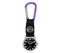 Akozon Orologio Sportivo Multifunzione Lvpai con Moschettone a Bussola per Arrampicata in Campeggio all'aperto Nero (PURPLE)