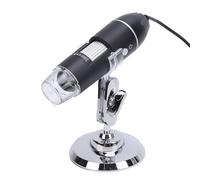 Akozon Oscilloscopio USB Digitale Portatile 1600X con Supporto Girevole a 360° e 8 Luci LED per un Facile Utilizzo