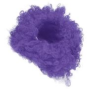 Akozon Parrucca da Clown Africano Riccio del Circo Arcobaleno Colorato per Adulti per Feste in Costume di Halloween, Accessorio per Costumi Colorati (PURPLE)