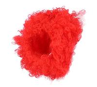 Akozon Parrucca da Clown Africano Riccio del Circo Arcobaleno Colorato per Adulti per Feste in Costume di Halloween, Accessorio per Costumi Colorati (rosso)