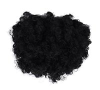 Akozon Parrucca da Clown Africano Riccio del Circo Arcobaleno Colorato per Adulti per Feste in Costume di Halloween, Accessorio per Costumi Colorati (BLACK)