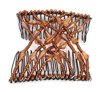 Akozon Perline per Capelli Magiche Facili da Donna per Ragazze Slide Elastico Pettine Clamp/Holder Forcina Versatile con Parole Blackkey Accessorio Estensibile per Ragazza Caratteristiche Realizzato