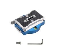 Akozon Piastra a Sgancio Rapido QF 60 per Fotocamera, di Bloccaggio Automatico con Perno di Posizionamento e 3 Fori per Viti da 8 Pollici, per Treppiede, Monopiede, Slider (BLUE)
