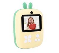 Akozon Piccola Fotocamera di Stampa Istantanea Portatile, Mini Stampante Mini Fotografica HD 1080p HD 80MP, Stampa in Bianco e, Design Micro Compatto per Uso in Movimento (GREEN)