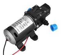 Akozon Pompa dell'acqua autoadescante Guzzler 12 V 100 W 8 l/min 160 psi pompa dell'acqua ad alta pressione valvola intelligente (pressostato) autolavaggio energia solare