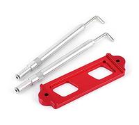 Akozon Portabatteria per Auto, Kit di Fissaggio per Batteria per Auto Staffa per Asta di Tenuta della Batteria con Ganci Adatto per Civic/CRX 1988-2000(rosso)