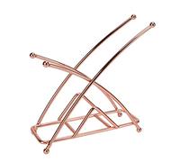 Akozon Portatovaglioli Porta Fazzoletti Verticale in Ferro Battuto Oro Rosa Elegante Design a Forma di X Grande capacità per Tavolo da Pranzo da Cucina Arredamento dell'hotel (Oro rosato)