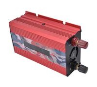 Akozon Power Inverter, Convertitore Intelligente da 300 W con Display in Alluminio Lega in Alluminio Inverter da 3000w Intelligente DC12V a AC220V per gli Elettrodomestici Invertili Rouge (rosso)