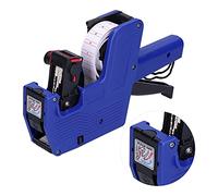 Akozon Price Tag Gun, Macchina di Codifica 8 Cifre con 10 Pezzi a Riga Singola Etichette di Pricemarker Etichette Rosse Inchiostro Blu per le Piccole Imprese