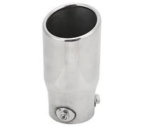 Akozon Punta di Scarico, Universale Ingresso 63 Mm Uscita 76 Mm Lunghezza 150 Mm Acciaio Inossidabile Tubo di Scappamento Punta del Silenziatore Per Auto