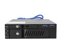 Akozon Rack Mobile per Disco Rigido, Custodia DualDisk unità Ottica Disco Rigido Mobile 2.5 3.5 SATA1 2 3 HDD SSD Accessori Scatola di Estrazione 2.5 3.5 Staffa USB MR6203 Alloggiamento
