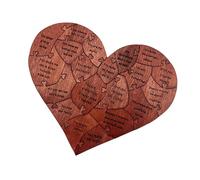 Akozon Romantico Puzzle a Forma di Cuore in Legno per San - Coinvolgente Puzzle a Forma di Cuore Pieno d'amore con Messaggi e Scatola Portaoggetti per Matrimoni e Anniversari