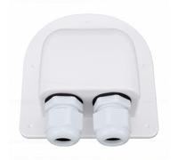 Akozon Scatola Passacavi per Ingresso Cavi Solari Doppio Ingresso Cavi Plastica ABS Schermata Dall'acqua per da 3-7 mm con Installazione Adesiva per Campervan, Barca, Yacht,