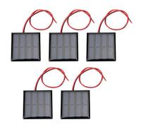 Akozon Scheda del Modulo di Alimentazione Mini Pannello Solare 5 Pezzi - 2 V 150 MA con Rossa Nera 30 Cm per Progetti Solari Fai-te, Luci Prato e Caricabatterie