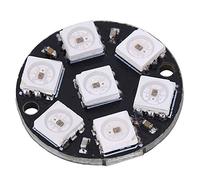 Akozon Scheda Driver LED RGB Integrata 10 Pezzi, Scheda di Sviluppo Rotonda con Luci Colorate Integrate WS2812 5050 a 7 Bit