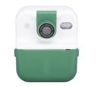 Akozon Schermo IPS da 2,4 Pollici con Stampa Istantanea della Fotocamera con Video 1080P per Bambini Dai 3 Ai 12 Anni - Fotocamera Selfie Portatile con Divertenti Funzioni di Stampa (GREEN)