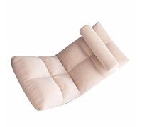 Akozon Sedia da Terra Pieghevole Versatile con Supporto per la Schiena - Lettino da Divano Regolabile per Gioco, Meditazione e Relax - Divano Compatto Ed Elegante per Soggiorno (PINK)