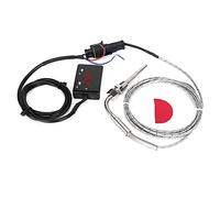 Akozon Sensore di Temperatura di Scarico, NPT 1/8in 0-1000 Temp Temperatura di Scarico con Display Digitale Misuratore di Temperatura del Gas di Scarico Misuratore di Temperatura per Veicolo a Gas Die