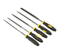 Akozon Set Compatto di Raspe in Acciaio e Lime per Legno - Mini Lime Piatte Assortite per Lucidatura di Precisione e Sha Nella Lavorazione dei Metalli e nell'artigianato del Legno (3 * 140 mm)