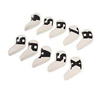 Akozon Set di 10 Copritesta in Ferro da Impermeabili in PU con Ricamo Digitale Colorato - Custodia Protettiva per Teste in Ferro da (#2)