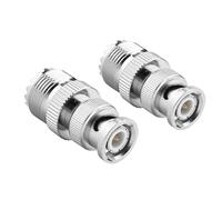 Akozon Set di 2 Connettori Maschio BNC di Lunga Durata a Jack Femmina UHF SO239 PL 259, Robusti Connettori per Cavi Adattatori Coassiali RF per la Trasmissione Avanzata della Frequenza