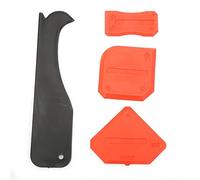 Akozon Set di 4 Strumenti per Calafataggio - Kit per Rimozione Sigillante Siliconico e Raschietto per Calafataggio per Applicazioni su Vetro e Cemento - Strumenti Essenziali per la Riparazione della