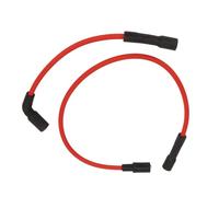Akozon Set di Cavi per Candele da 2 Pezzi da 8 Mm Kit Cavi di Accensione per Candele in Gomma per XL883 XL883C 883 XL883L XL883N XL883R 883R CONDUZIONE SCINTILLA MIGLIORATA PRESTAZIONI
