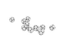 Akozon Set di Dadi Poliedrici da 10 Pezzi a 20 Facce - Dadi in Plastica Leggera per Giochi di Ruolo da Tavolo (WHITE)
