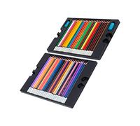 Akozon Set di Matite Colorate Pastelli a Olio Esagonali Morbidi in Legno con Scatole per Schizzi di Pittura per Adulti (48 piombo colorato)