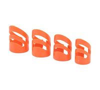 Akozon Set di Pick per Dito per Chitarra 4pcs - Kit Ergonomico di Protezione della Punta per Chitarra Elettrica, Acustica, Basso, Banjo e Ukulele (rosso)