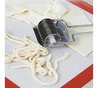 Akozon Set Taglia-spaghetti Manuale e Rullo per Pasta da - 2 Pezzi in Meno di Strumenti per Pasticceria e Griglia in Acciaio per Tagliatelle Fatte in Casa, Verdure e Altro Ancora